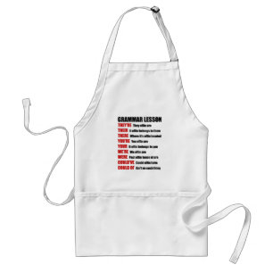 Effin Grammar Lesson Humor They're Their There Standard Apron