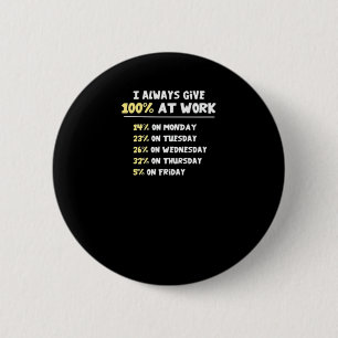 Effort At Work Essential - Hardly Working 6 Cm Round Badge