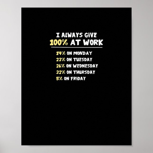 Effort At Work Essential - Hardly Working Poster (Front)