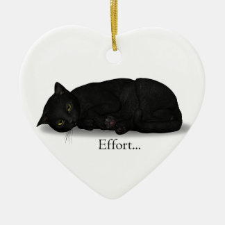 Effort Cat Ceramic Tree Decoration