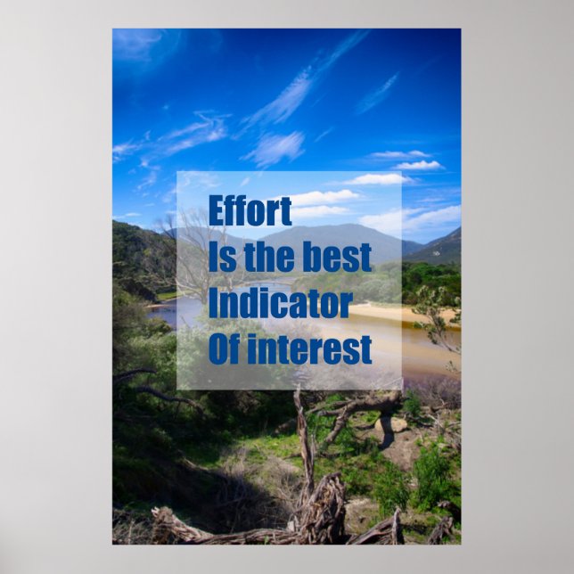 Effort is the best indicator of interest poster (Front)
