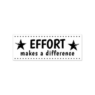 Effort Makes A Difference Personalised Teacher Rubber Stamp