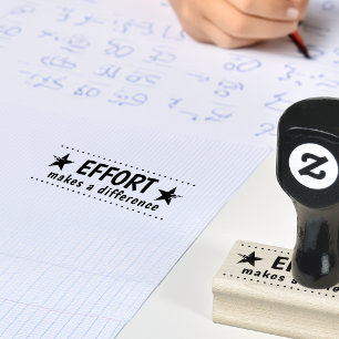 Effort Makes A Difference Personalised Teacher Rubber Stamp