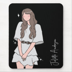 Effortless beauty Girl Customisable Mouse Mat