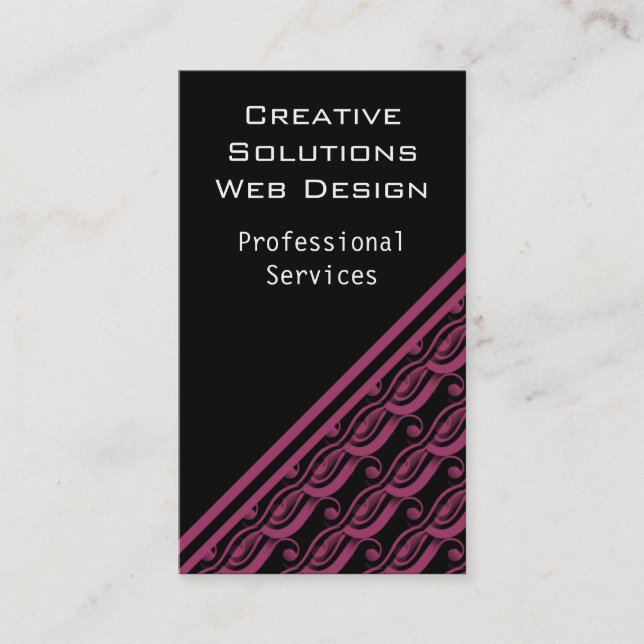 Effortless Charm Business Card, Burgundy Business Card (Front)