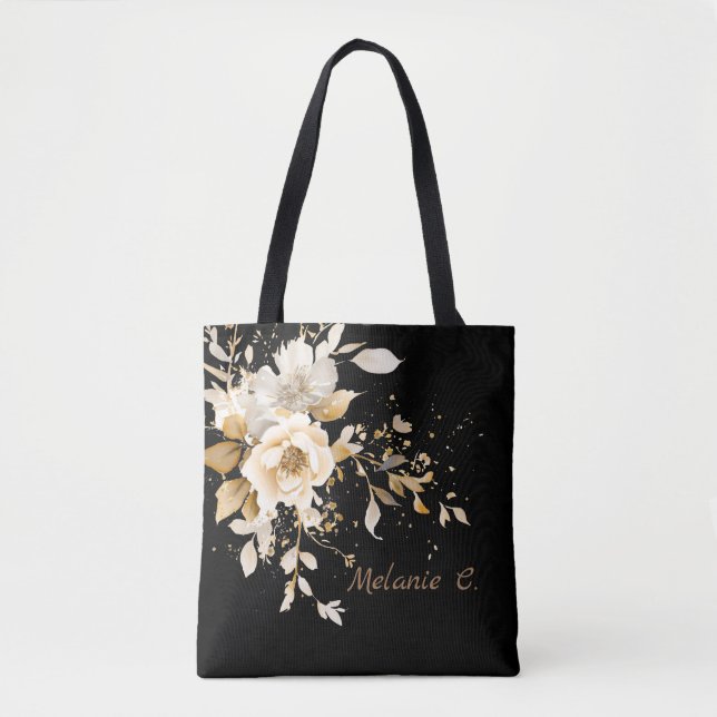 Effortless Elegance Floral Tote Bag (Front)