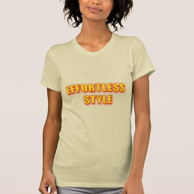 Effortless Style Bold Text in Vibrant Glow T-Shirt (Front)