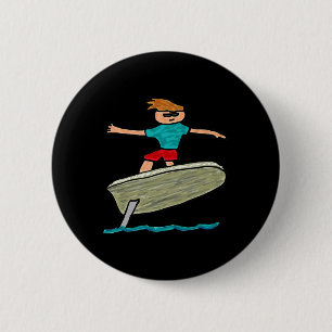 Efoil Surfing  6 Cm Round Badge