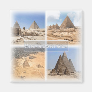 EG0064 Africa, Egypt, Cairo, Giza pyramid, Fridge Magnet