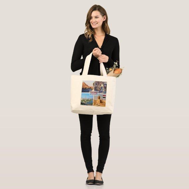 EG Cairo - River Nile - Khan el Khalili - Large Tote Bag (Front (Model))