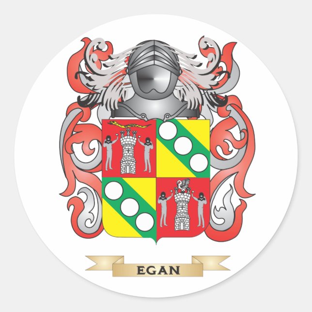 Egan Coat of Arms Classic Round Sticker (Front)