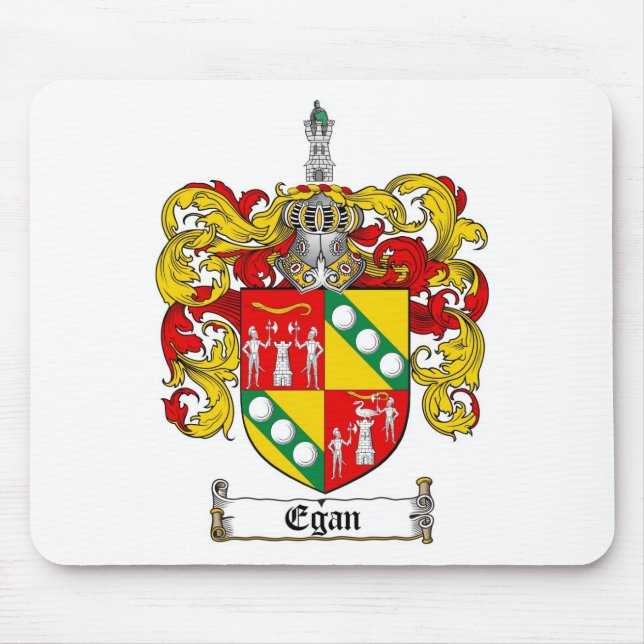 EGAN FAMILY CREST -  EGAN COAT OF ARMS MOUSE MAT (Front)