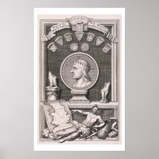 Egbert (d.839) King of the West Saxons, First Mona Poster (Front)