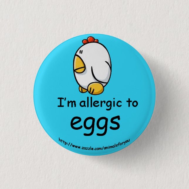 Egg Allergy 3 Cm Round Badge (Front)