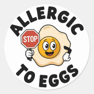Egg Allergy Alert Classic Round Sticker