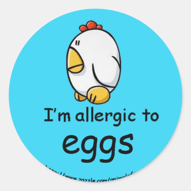 Egg Allergy Classic Round Sticker (Front)