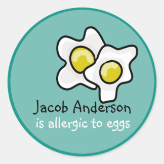 Egg Allergy Customisable Sticker