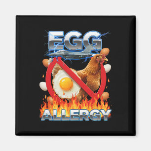 Egg Allergy Egg Free Funny Chicken Food Allergy Fo Magnet