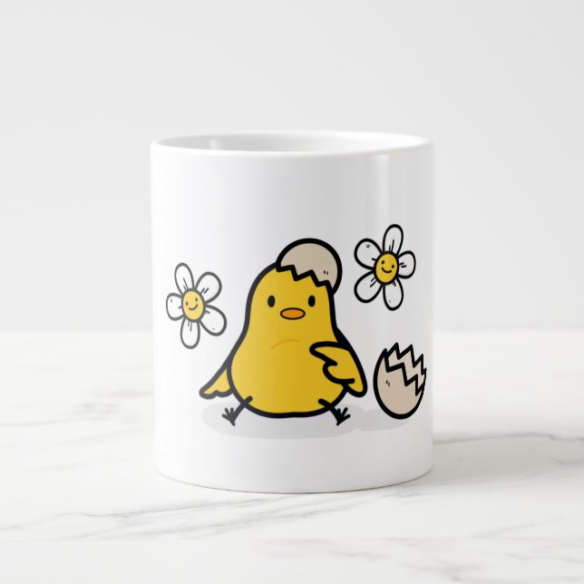 Egg and Chick Large Coffee Mug (Front)