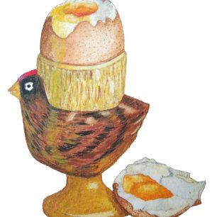 Egg and chicken egg cup with yellow dippy yoke T-Shirt