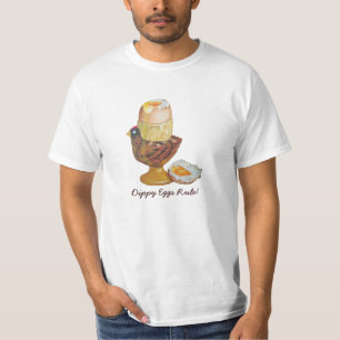 Egg and chicken eggcup with yellow dippy yoke T-Shirt