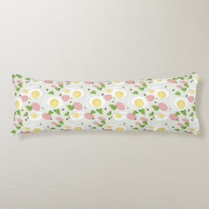 Egg and Sausage Pattern Body Cushion