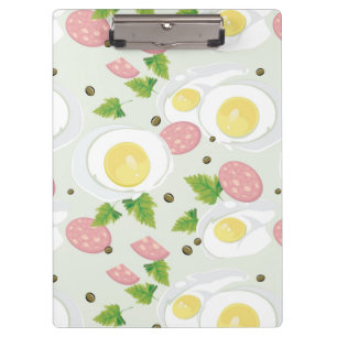 Egg and Sausage Pattern Clipboard