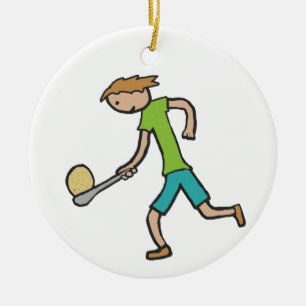 Egg And Spoon Race Ceramic Tree Decoration