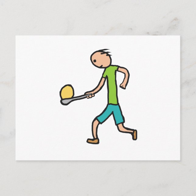 Egg And Spoon Race Postcard (Front)