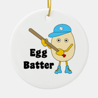 Egg Batter Egghead Ceramic Ornament