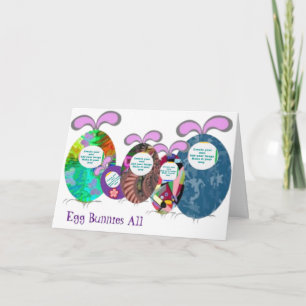 Egg Bunnies family add your photo Holiday Card