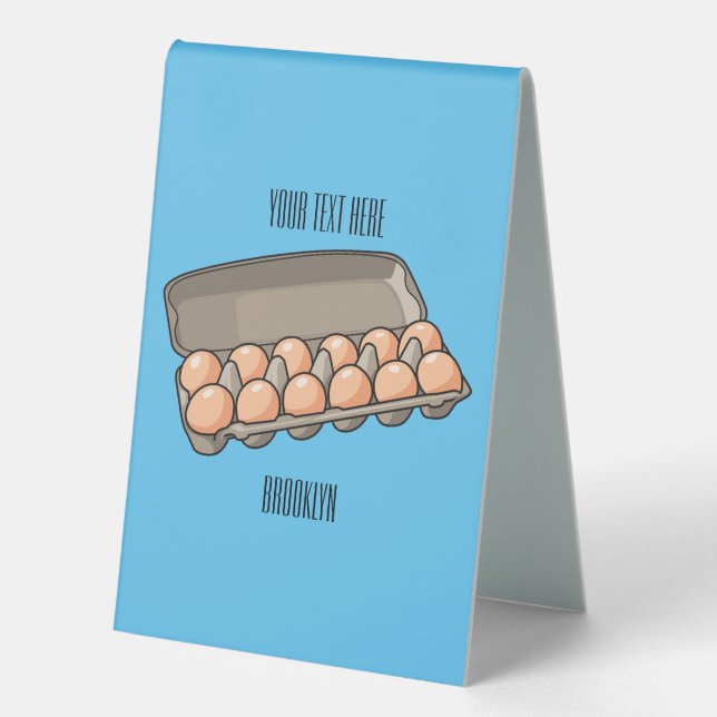 Egg carton cartoon illustration  (Front)