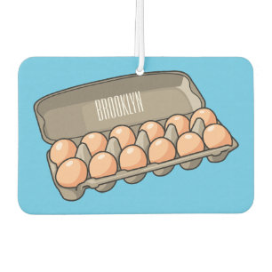 Egg carton cartoon illustration  car air freshener