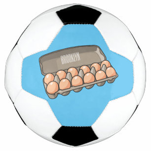 Egg carton cartoon illustration football