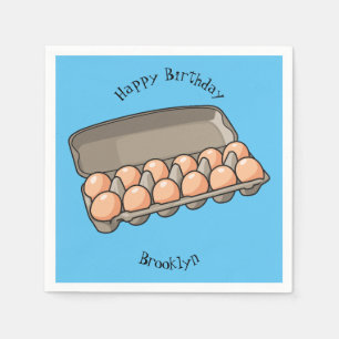 Egg carton cartoon illustration  napkin