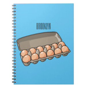 Egg carton cartoon illustration notebook