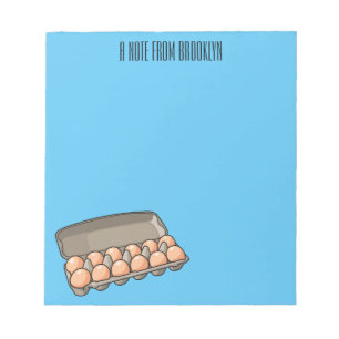 Egg carton cartoon illustration   notepad
