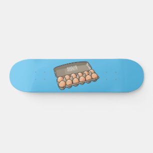 Egg carton cartoon illustration skateboard