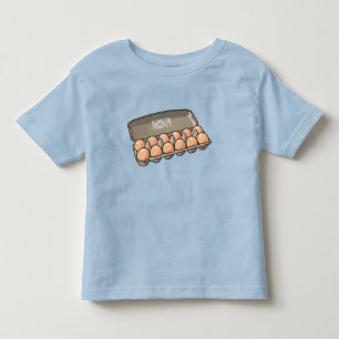 Egg carton cartoon illustration toddler T-Shirt