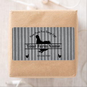 Egg Carton Label Chicken Farmhouse Corrugated