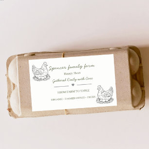 Egg Carton Label customise egg box free range