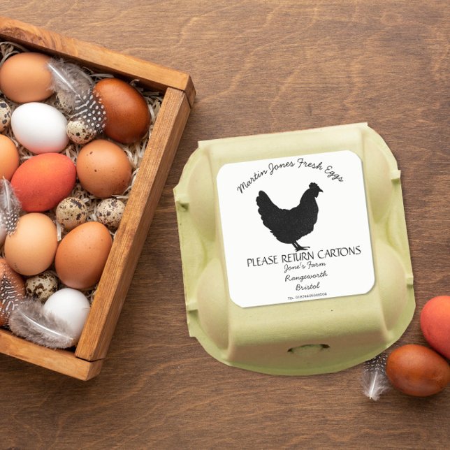 Egg Carton Label customise hens egg box free range (Creator Uploaded)