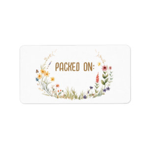 Egg Carton Label Packed On Date Watercolor Hen