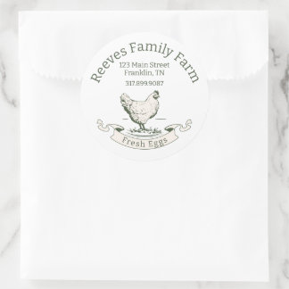 Egg Carton Round Label Sticker