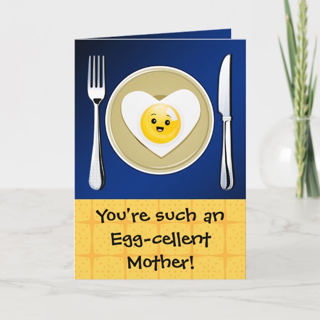 Egg-cellent Kawaii Mother's Day Greeting Card (Front)
