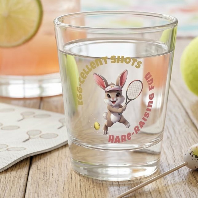 Egg-Cellent Shots Hare-Raising Fun - Tennis Bunny  Shot Glass (Creator Uploaded)