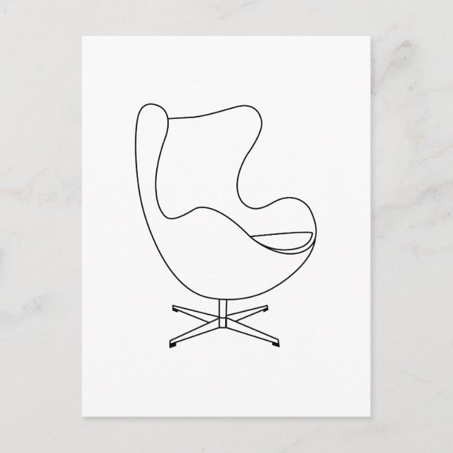 Egg-chair in 32 color options - Postcard (Front)