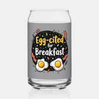 Egg-cited for Breakfast Funny Foodie Pun Design