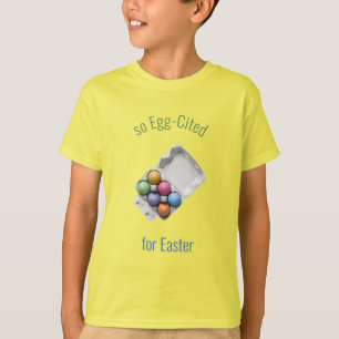 Egg-Cited for Easter Coloured Easter Eggs in Carto T-Shirt