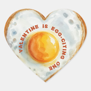 Egg-Citing Baby BBQ First Birthday Heart Sticker